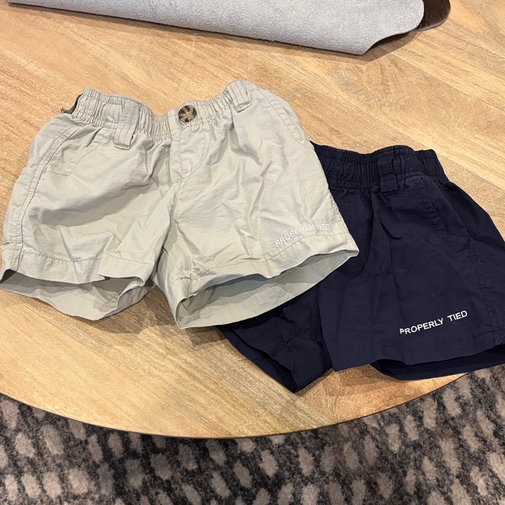Properly Tied Kids Shorts - Navy and Khaki